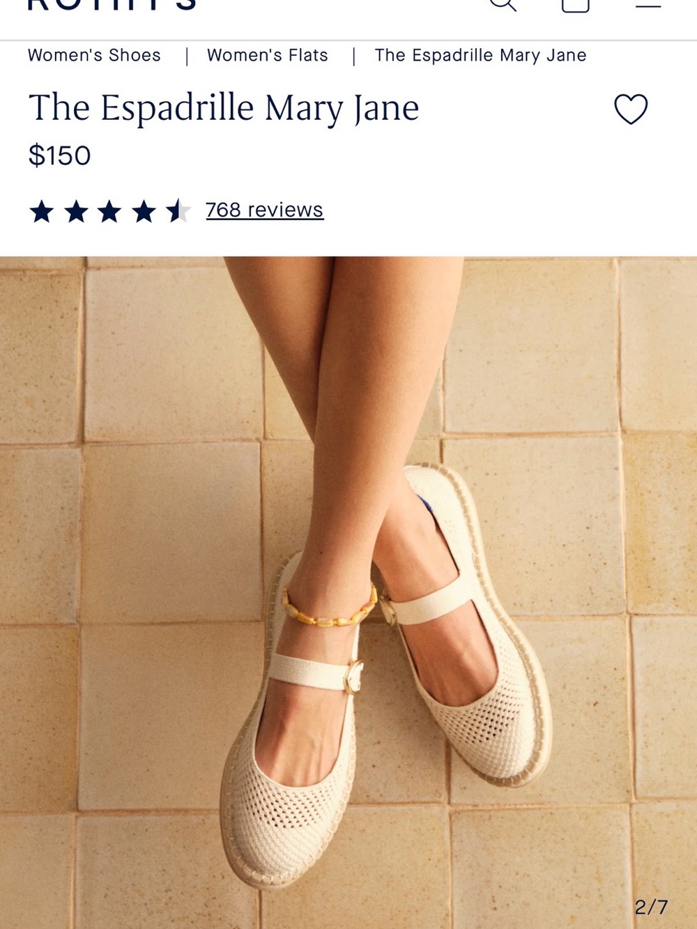 Rothy espadrille Mary Jane - Picture 2 of 6